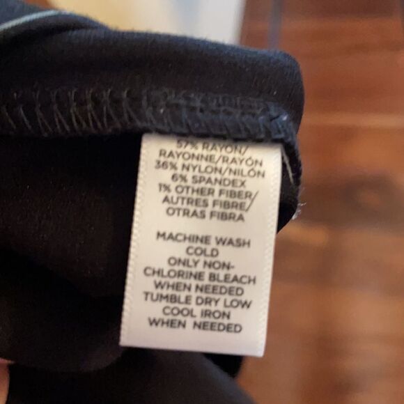 Loft Navy Rayon & Nylon A-Line Navy Striped Dress - Picture 4 of 5